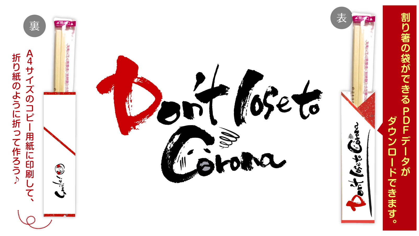 Don’t lose to the Corona（コロナに負けるな）
